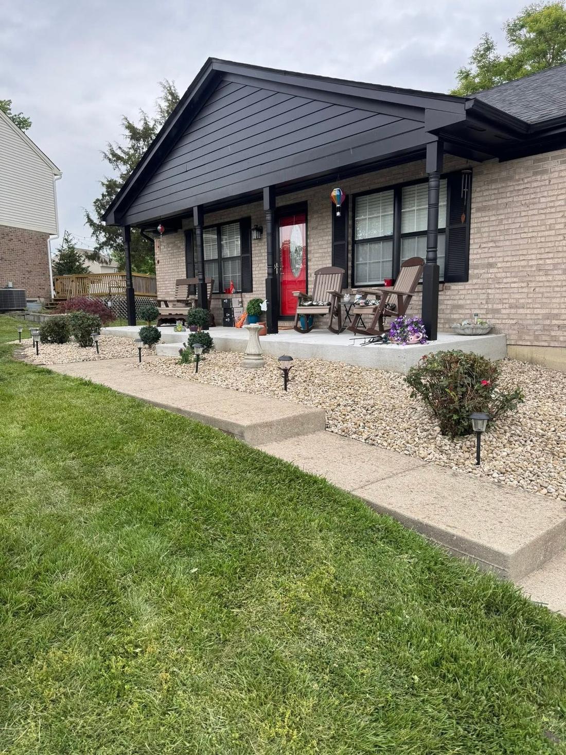 Landscaping along a ranch frontage